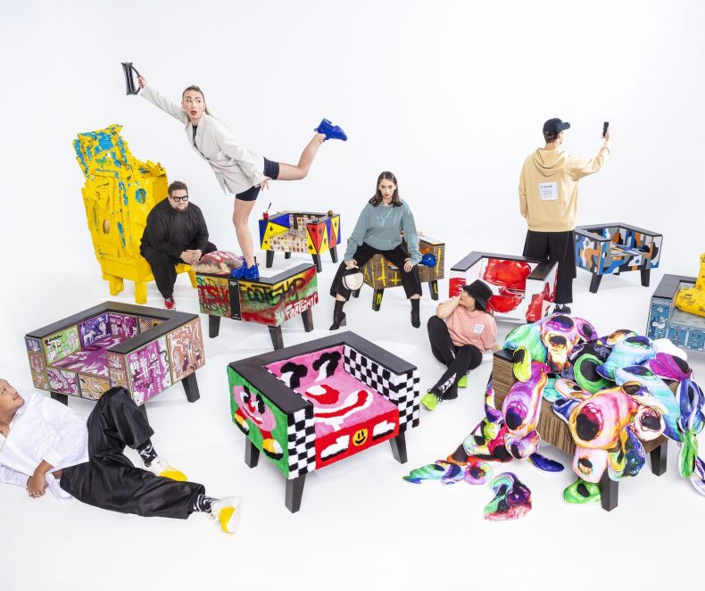 Footshop presents 10 unique cardboard chairs accompanied by custom sneakers and the Reebok collection